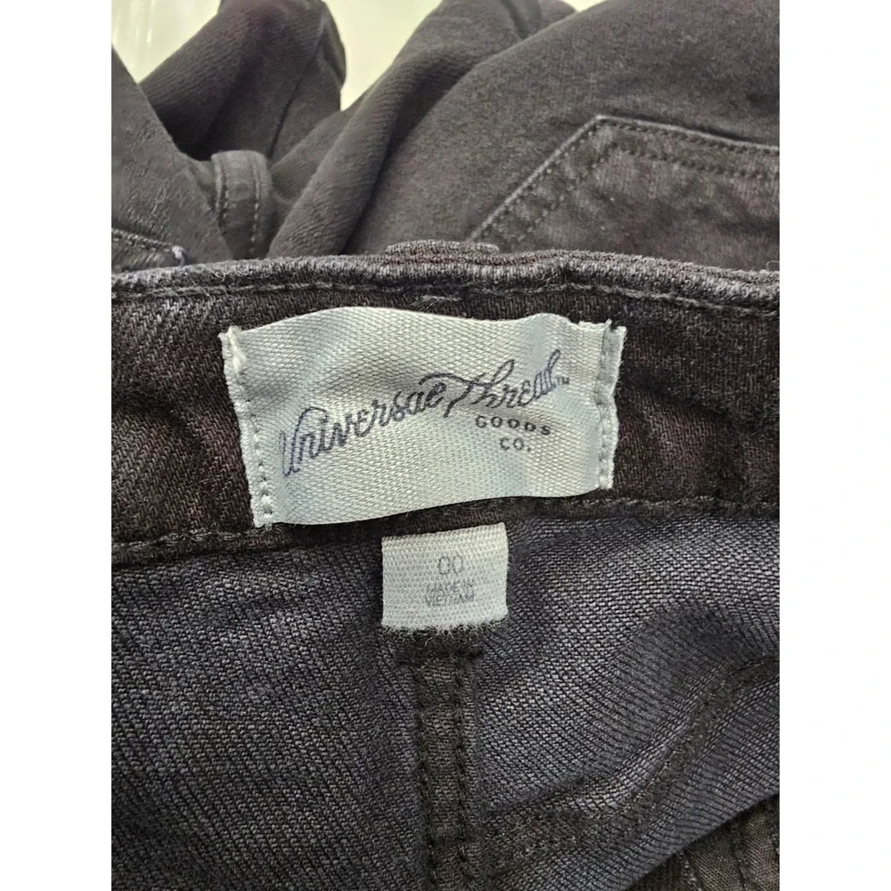 Universal Thread Womens High Rise A-Line Shorts Black Denim Casual Size 00